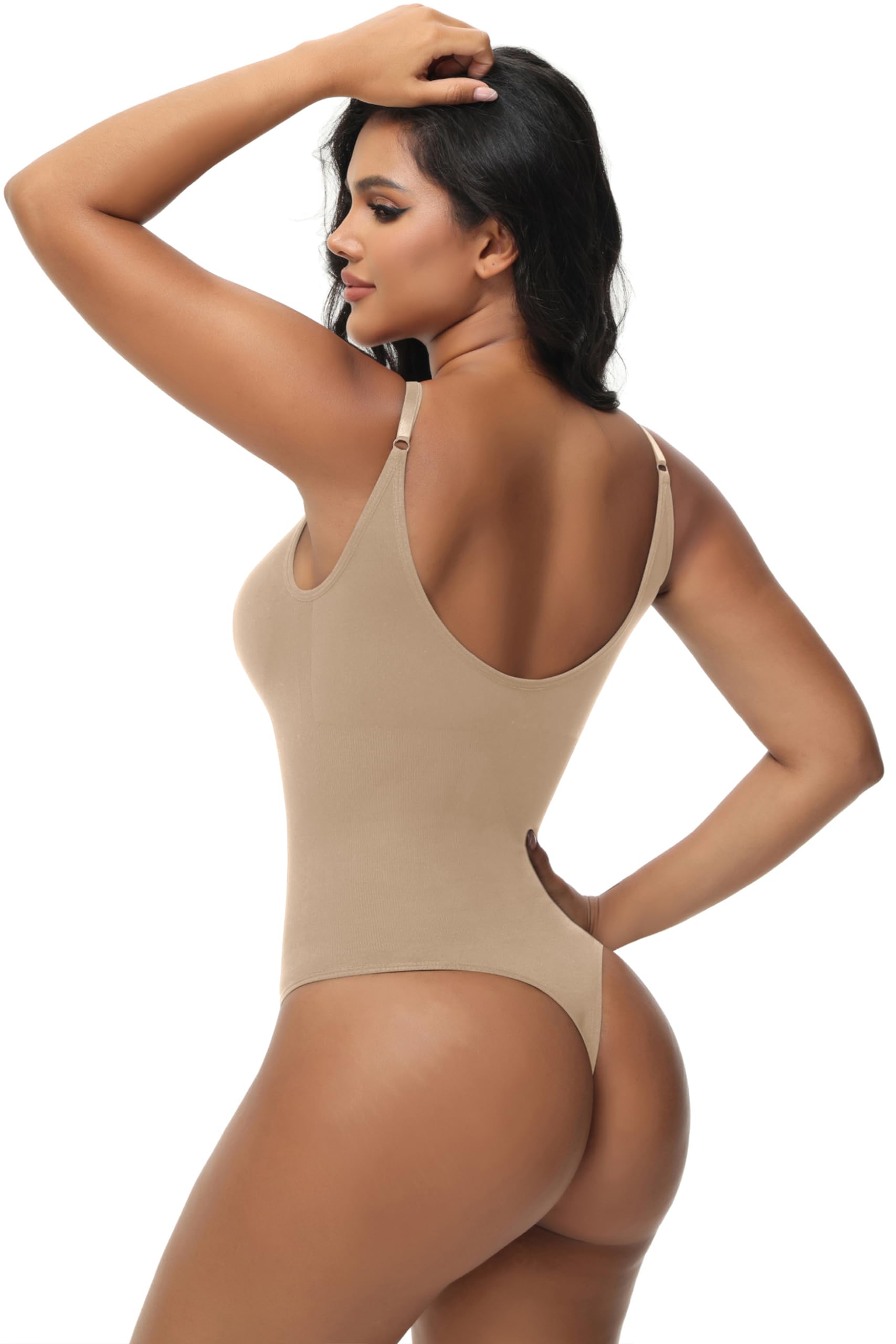 VIHTVIWE Bodysuit for Women Tummy Control Shapewear Body Shaper Seamless Spaghetti Strap Leotards
