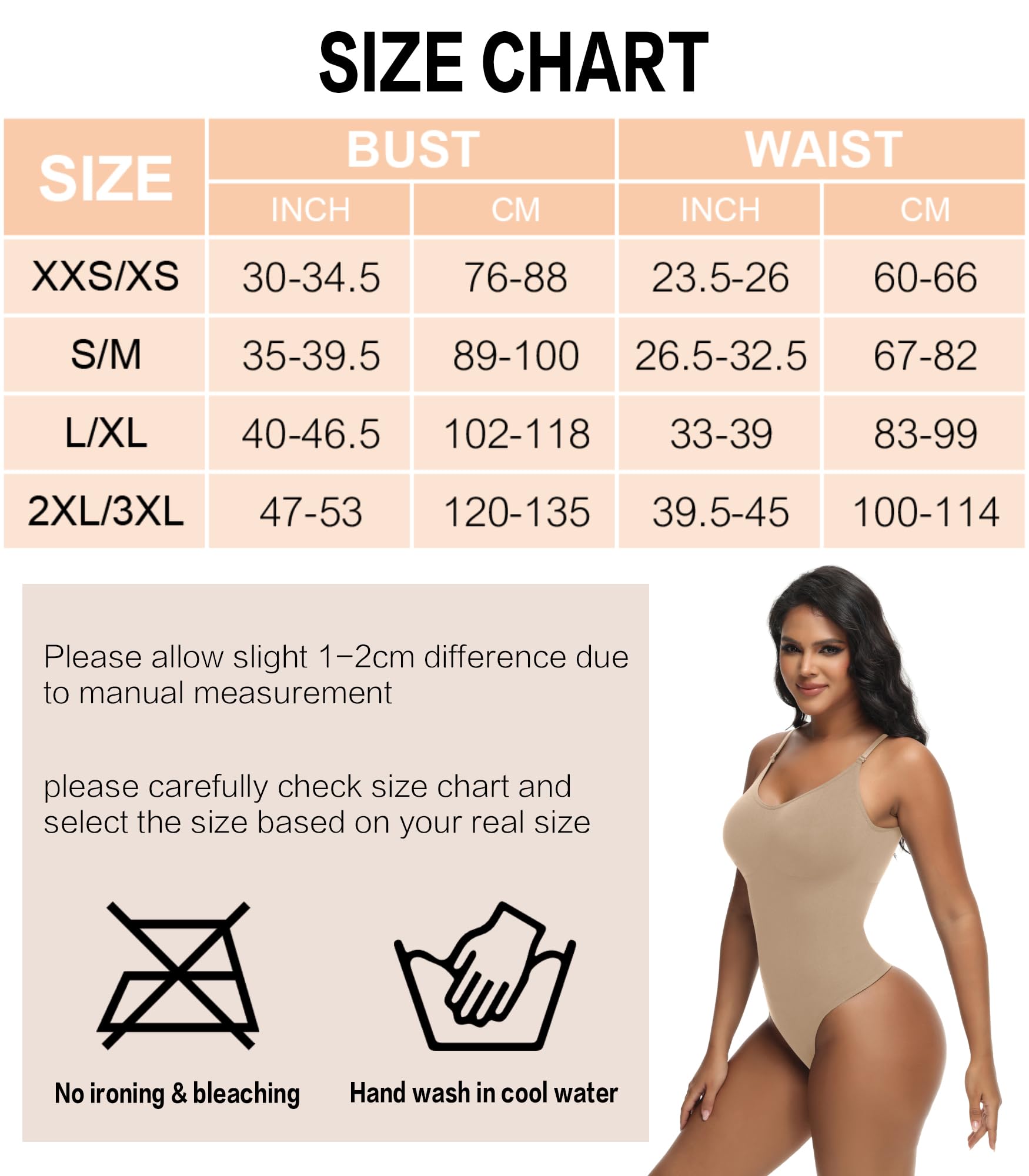 VIHTVIWE Bodysuit for Women Tummy Control Shapewear Body Shaper Seamless Spaghetti Strap Leotards